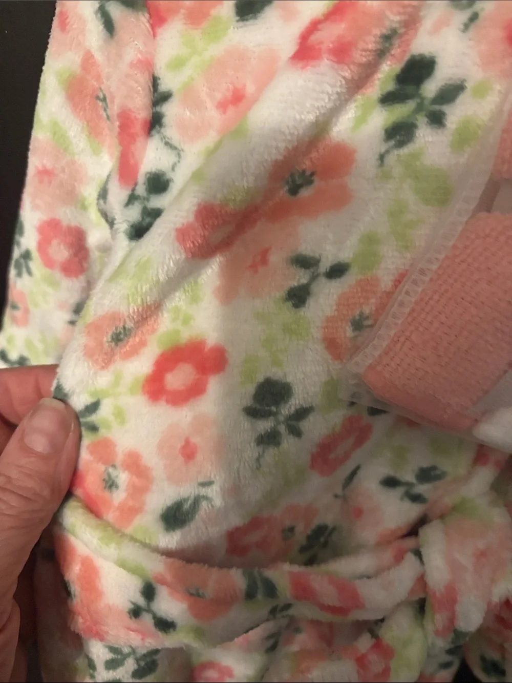 Floral Hooded Robe for Babies - Pink/Green